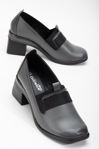 Dilimler Ayakkabı Gray Laceless Face-Ready Sole Women's Casual Shoes