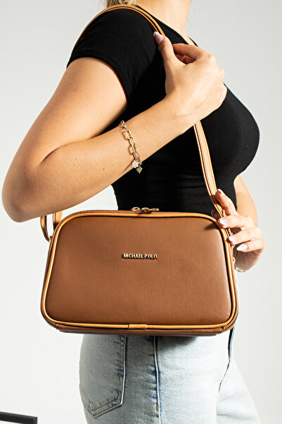 mp michael polo حقيبة كتف نسائية متعددة الجيوب من مايكل بولو