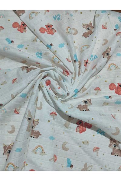 Alpıno Newborn - Muslin Blanket and Blanket (100% Cotton Baby Blanket, 85cm X 85cm)