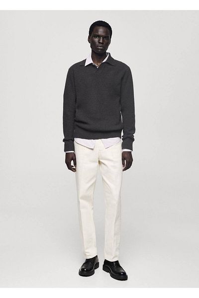 MANGO Man Normal geschnittenes Trikot-Poloshirt