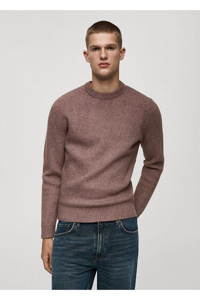 MANGO Man Pulover din tricot cu croială normală