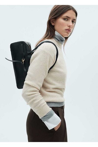 MANGO Woman Pulover din tricotaje cu gât rotund