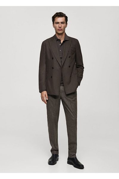 MANGO Man Checked cotton regular fit shirt