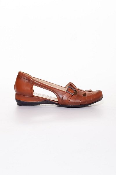 Dilimler Ayakkabı Buckle Tan Large Size Women's Shoes Daily