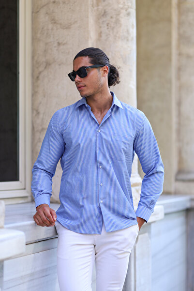 PASSERO Regular Fit Kareli Çizgili Emilio Gömlek