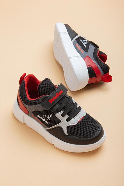 Dilimler Ayakkabı Şirinbebe Şiringenç Thick Sole Black Boy's Sports Shoes