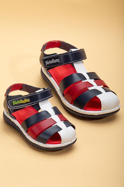 Dilimler Ayakkabı Cute Young Orthopedic Cage Navy Blue Red Boy's Sandals
