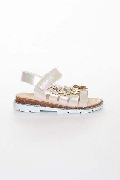 Dilimler Ayakkabı Şirin Young Orthopedic Floral Mother of Pearl Girls Sandals