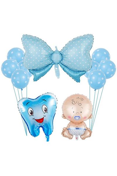 DÜVENCİ TİCARET Tooth Wheat Cream Party Balloon Set