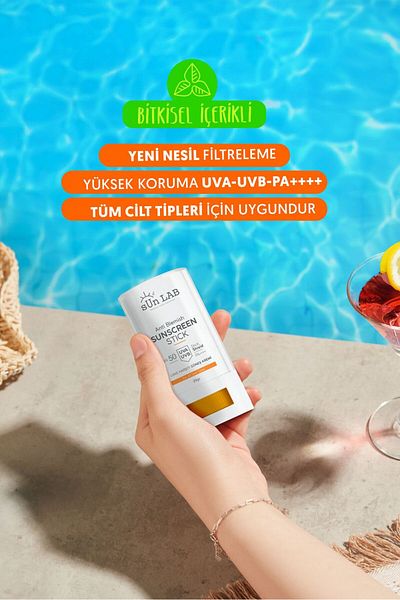 PURE BEAUTY Sunlab Anti Blemish Cc Cream Spf50 Ivory Sunscreen Stick - 30ml + 20Gr
