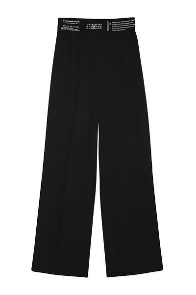 Quzu Black Trousers - Rubber Detailed