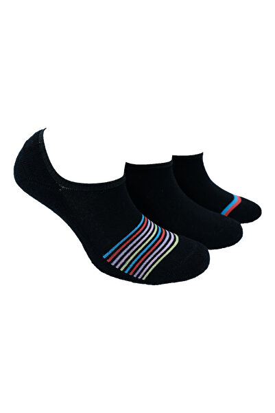 Bambuleyyo Çorap Kadın Bambu Çetik Çorap, Siyah, 3'lü Paket, Havlu Taban Sili...