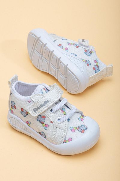 Dilimler Ayakkabı Şirinbebe Şiringenç Linen Silver Girl İlkadım Baby Pantofi pentru copii