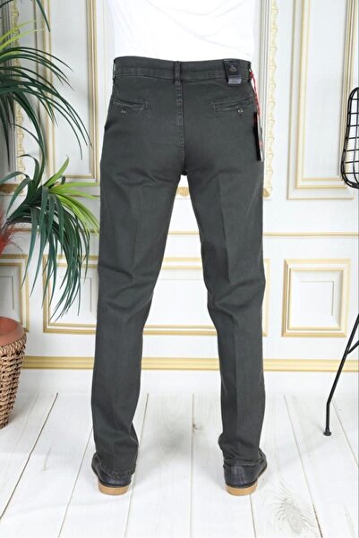 phantom jns by sekman Klasik Kesim Haki Likralı Erkek Yan Cepli Klasik Kot Pantolon Baba Pantolonu Phantom Jeans By Small