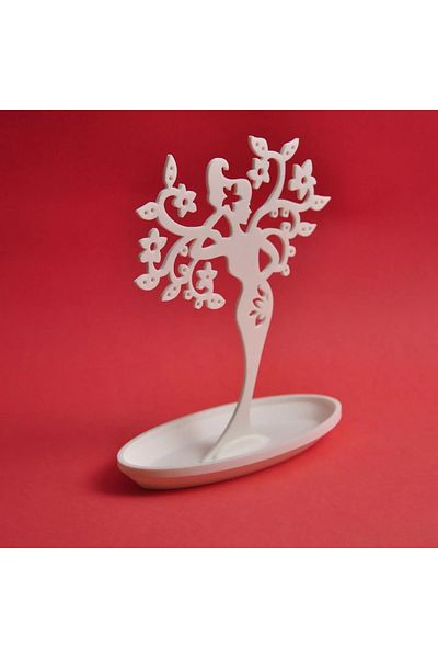 NBShop Jewelry Hanger with White Tree Fairy Design