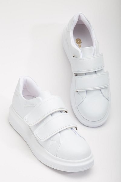 Dilimler Ayakkabı Pantofi sport albi de damă - talpă cu balon, 2 velcro