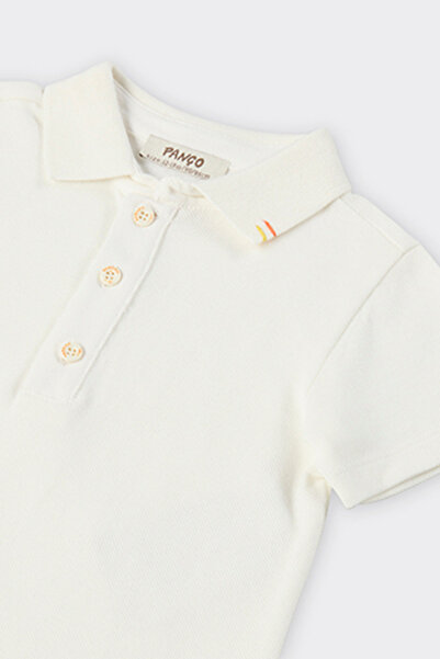 Panço T-ShirtwithCollarStitchingDetail