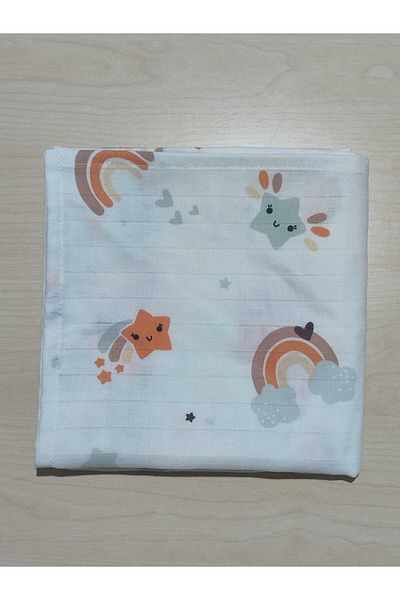 Alpıno Newborn - Muslin Blanket and Blanket (100% Cotton Baby Blanket, 85cm X 85cm)