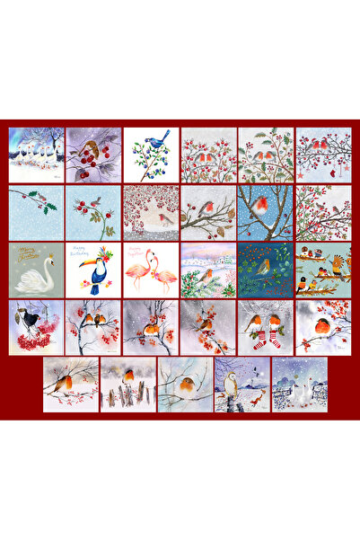 TELLGRAF مجموعة بطاقات بريدية تحت عنوان الطيور (10x10 سم 29 قطعة)