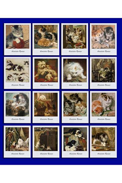 TELLGRAF مجموعة بطاقات بريدية تحت عنوان Henriette Ronner (10x7 سم 16 قطعة)