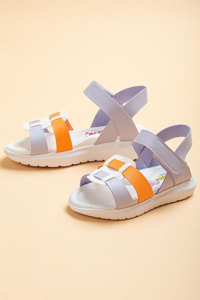 Dilimler Ayakkabı Şirinbebe Şiringenç Square Helmet Lilac Baby Girl Children's Sandals