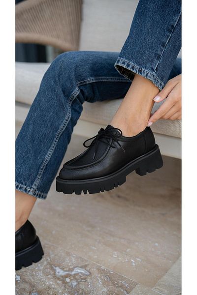 ECENİN BUTİĞİ Stew Black Genuine Leather Loafer Shoes