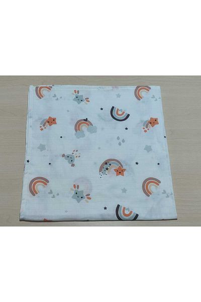 Alpıno Newborn - Muslin Blanket and Blanket (100% Cotton Baby Blanket, 85cm X 85cm)