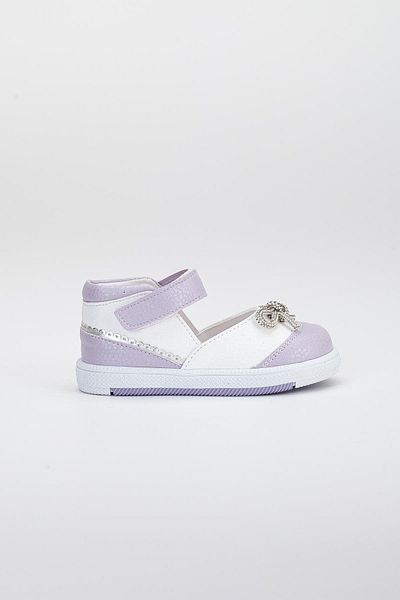 Dilimler Ayakkabı Şirinbebe Velcro Stoned Lilac Girl İlkadım Baby Shoes