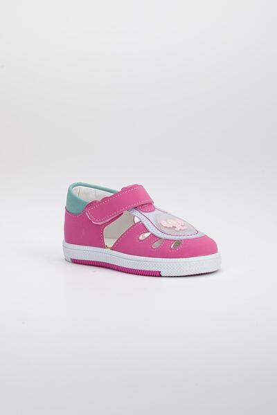 Dilimler Ayakkabı Şirinbebe Side Open Velcro Fuchsia Girl İlkadım Baby Orthopedic Shoes