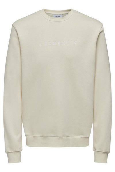 Only & Sons Onsconnor Authentic Reg Crew Neck φούτερ - Κρέμα 22030625