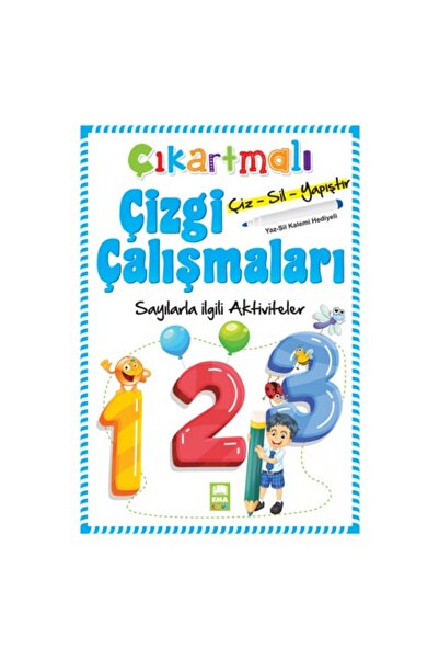 Ema Çocuk Ema Yayınları Çıkartmalı Çizgi Çalışmaları Sayılar