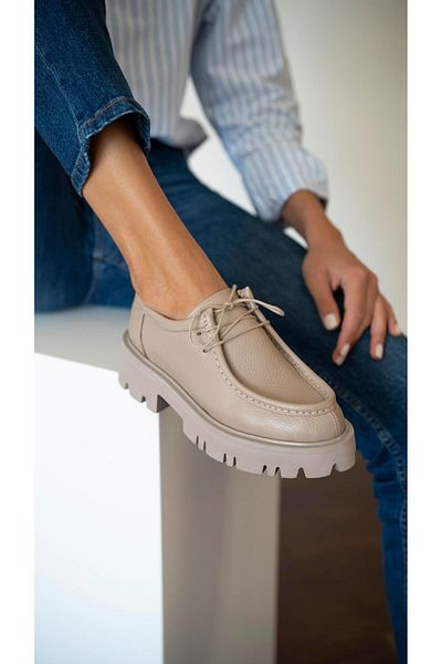 ECENİN BUTİĞİ Stew Mink Genuine Leather Loafer Shoes