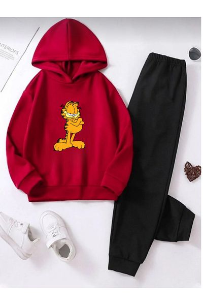 DOCE ELEGANTE Garfield Printed Red Suit