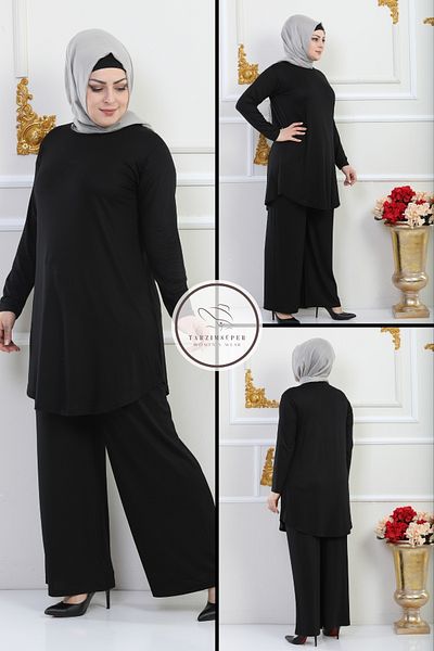 tarzımsüper Παντελόνι New Season Tunic Κοστούμι δύο τεμαχίων Lycra βαμβακερό ύφασμα Flexible Comfort Μοντέλο Κομψό κοστούμι χιτζάμπ