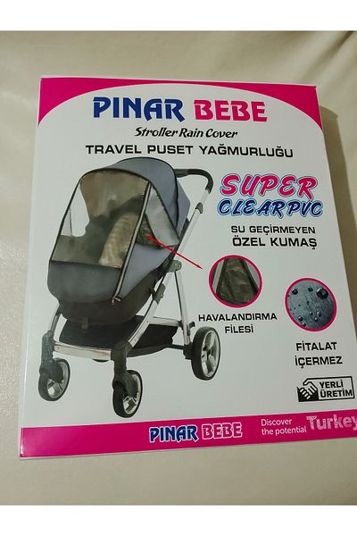 pınar bebe Luxury Travel Stroller Raincoat (Phthalate-Free)