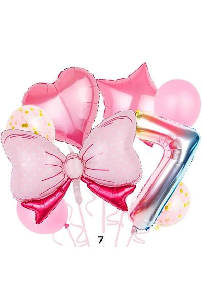 DÜVENCİ TİCARET Age Balloon Set with Bow Folio