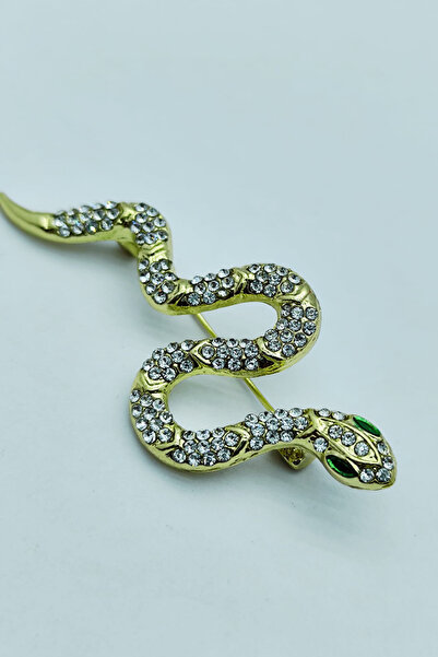 BB Şahmaran Yılan Broş Yaka Iğnesi