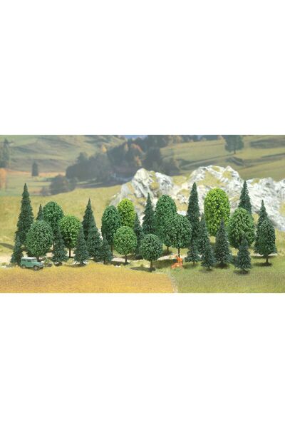 Busch 1:87 Ho Busch karışık Orman  Ağaç seti  maket  ( 30 Adet Ağaç )