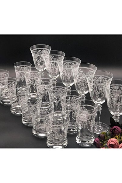 Paşabahçe CANSU DEKOR 18 PARÇA 6 KİŞİLİK BARDAK SETİ