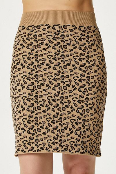 Ritnice Fusta de damă Safari Leopard Knitwear