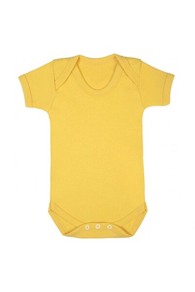 Sema Baby Premature Half Sleeve Combed Cotton Snap Badi - Yellow