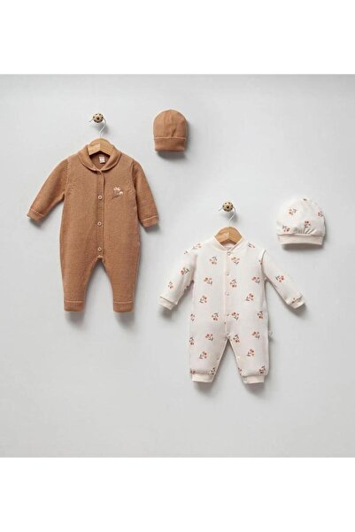 Nipperland Tomurcuk Desen Triko ve Penye Kız Bebek 2'li Takım Seti