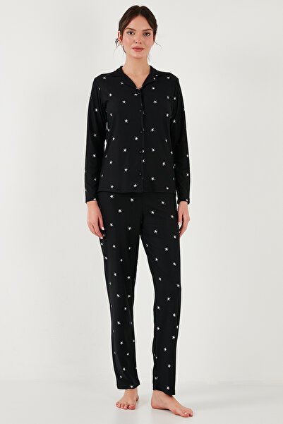 Lela Apaş Yaka Стрейч Піжамний Комплект - Еластичний Пояс, Regular Fit Піжама 65720501