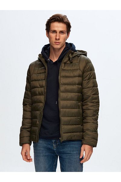 Ltb Hooded Short Green Coat