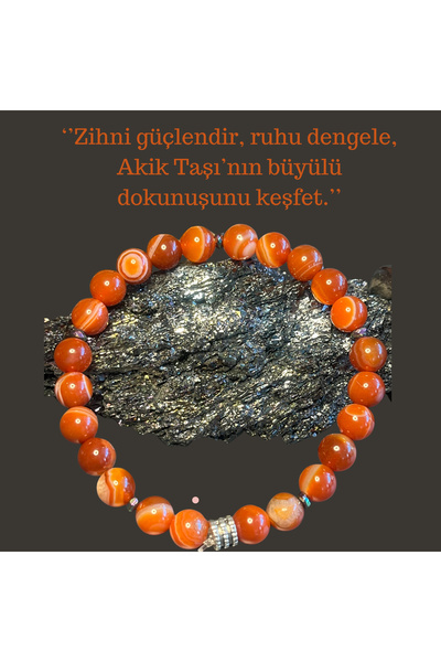 Sertifikalı Doğal Taş Akik Bileklik