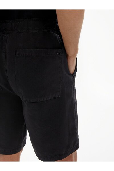 Ltb Gabardin Kargo Siyah Şort