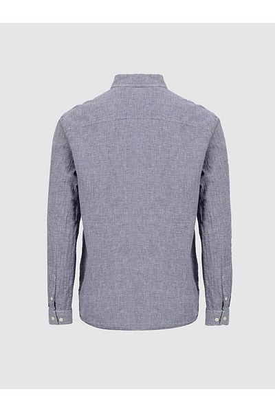 Ltb Textured Blue Shirt