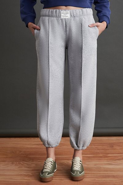 GRIMELANGE Damen-Jogginghose „Danaıa“ aus weicher, elastischer Baumwolle mit Paspelierung und detaillierter Raster-Grimelange aus Bio-Baumwolle