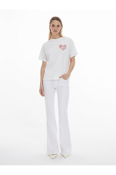 Ltb Tricou cu slogan alb