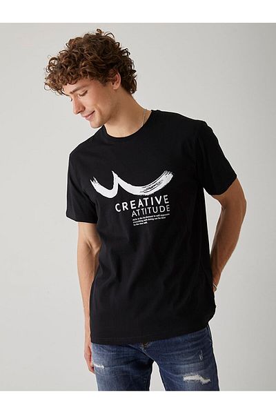 Ltb Logo Round Neck Black T-shirt